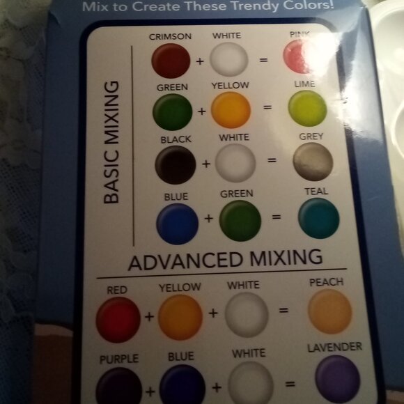 Acrylic Paint tubes with new paint brushes and 4 mixing trays - Picture 6 of 7